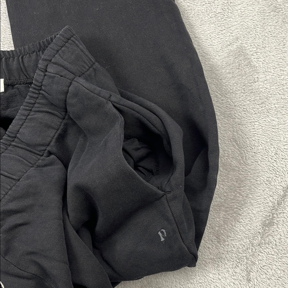NEW‎ PACT M 100% Organic Cotton Joggers Black Unisex Sweatpants Pockets - Picture 4 of 15